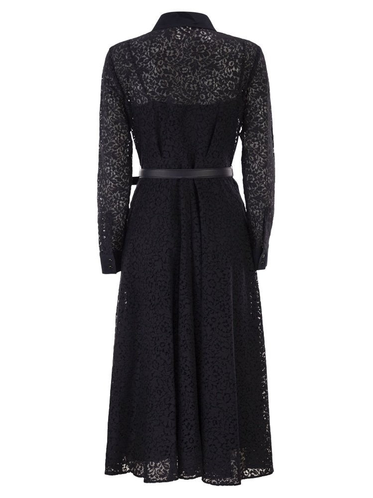 Max Mara Mstricordo Lace Silk Shirt Dress
