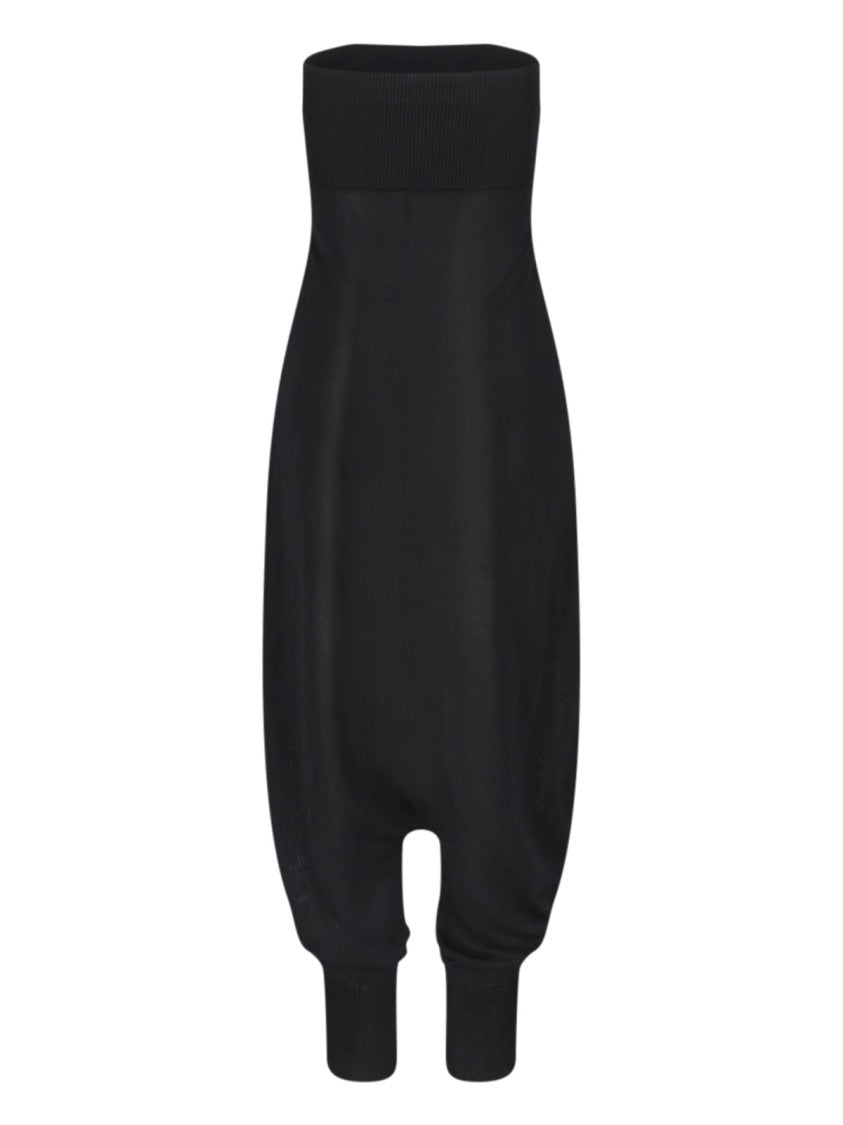Paloma Wool Black Strapless Voluminous Harem Dress