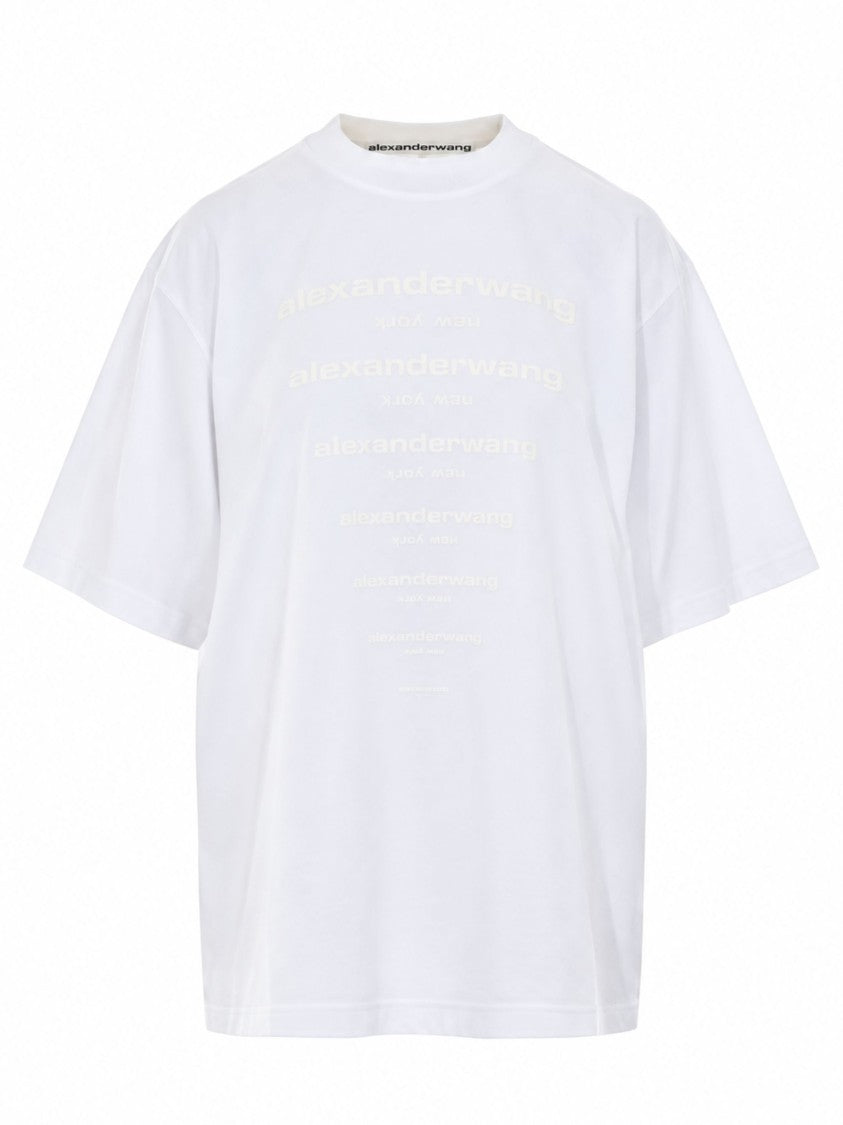 Alexander Wang White Oversized Logo Cotton T-Shirt