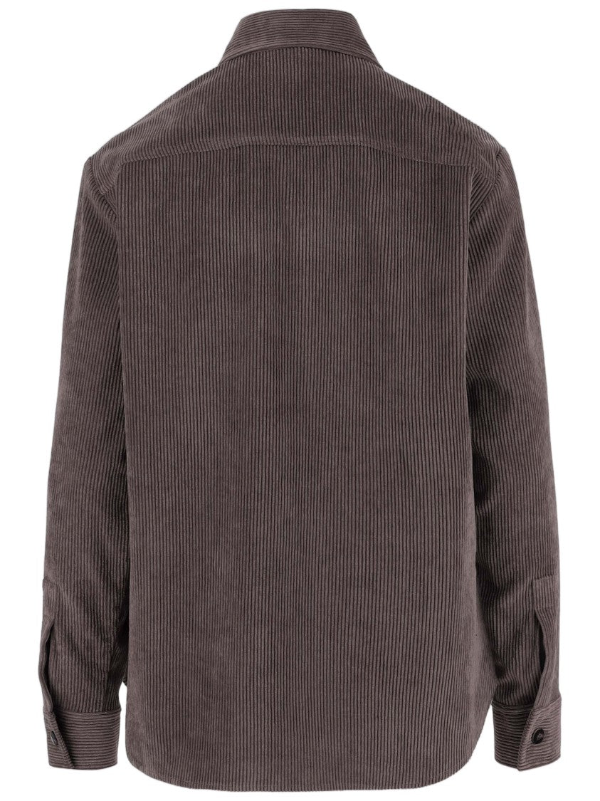 F.It Boxy Ribbed Corduroy Flap Shirt