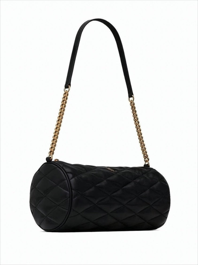 Saint Laurent Quilted Lambskin Shoulder Bag With Gold-Tone Chain Strap