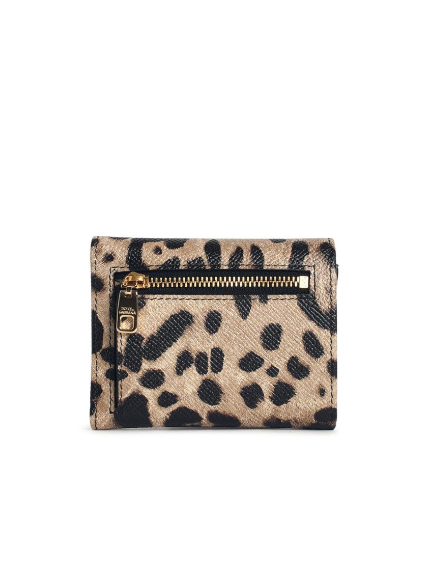 Dolce & Gabbana 'Dauphine' Leopard Leather Portafolgio