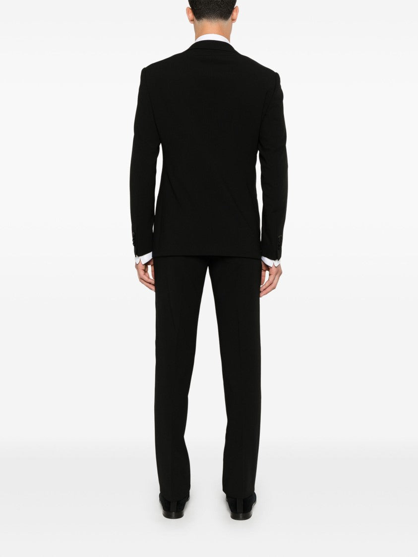 Giorgio Armani Single-Button Black Satin Peak Lapel Tuxedo