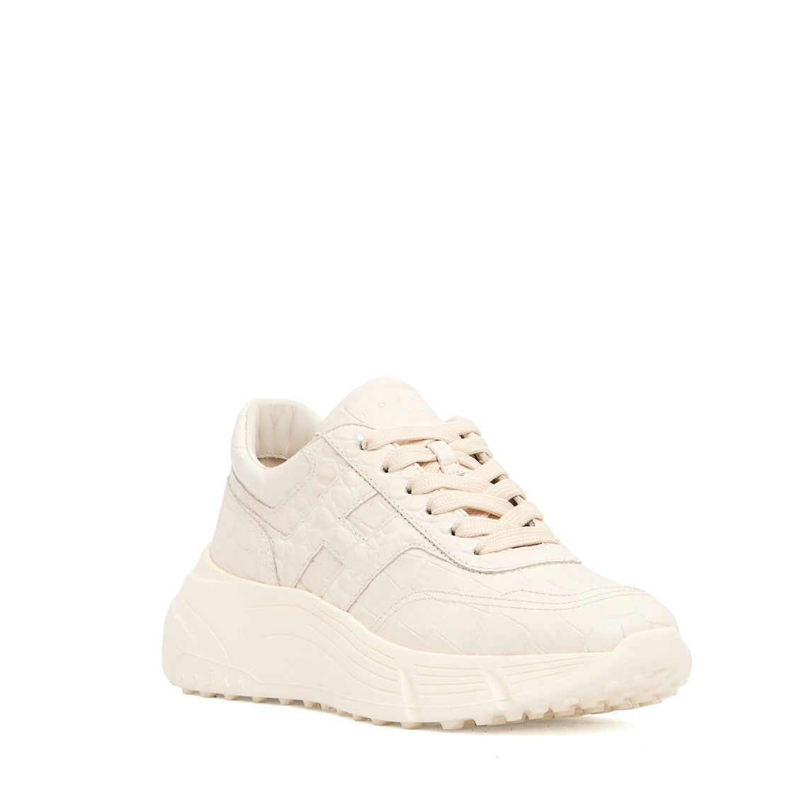 Hogan H669 Hi Fi White Coconut Leather Running Sneakers