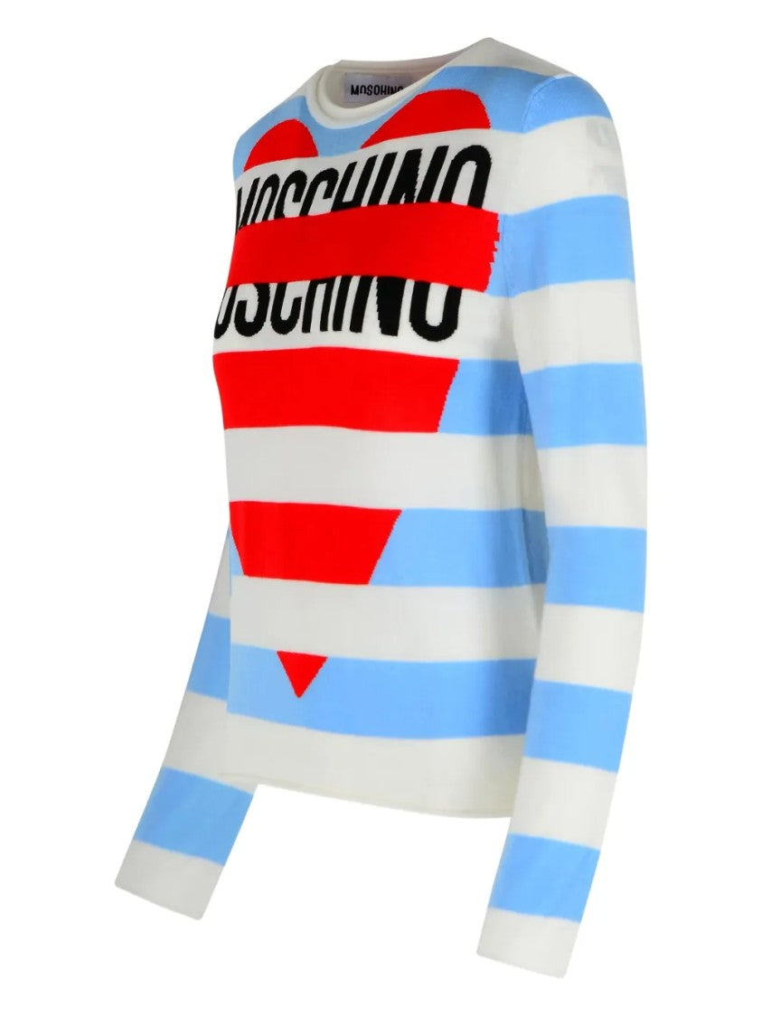 Moschino Fitted Knitwear Top With Classic Design