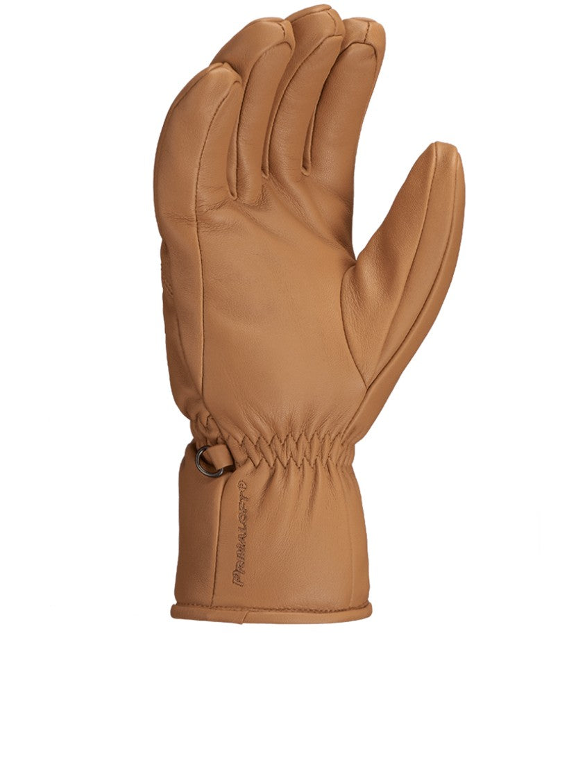 Snowlife Warm Padded Leather Gloves With Gathered Wrist