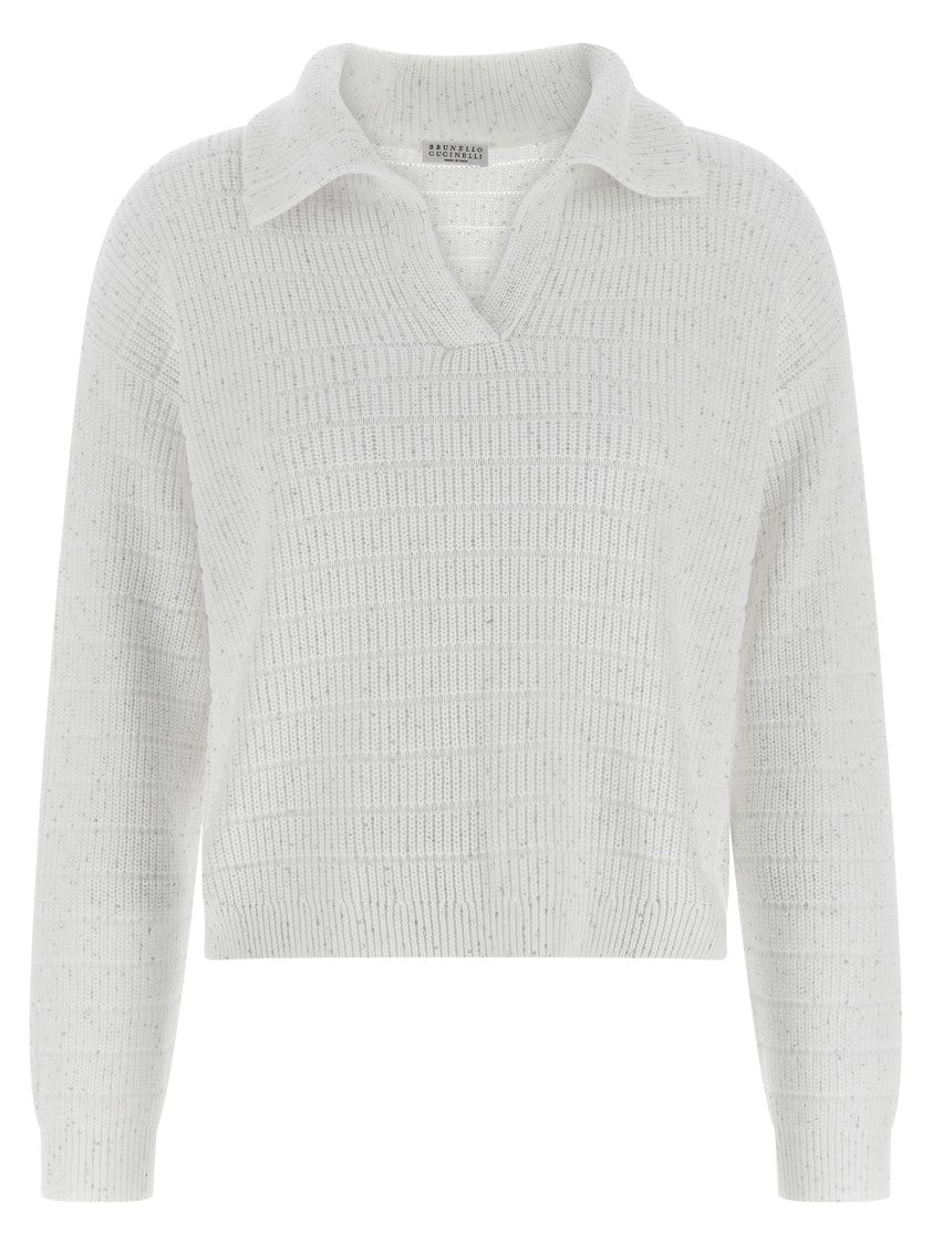 Brunello Cucinelli Diamond Cotton Polo Shirt