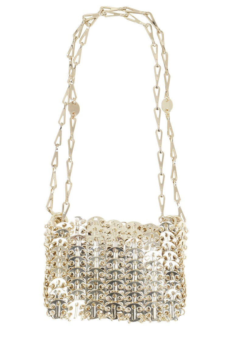Rabanne Light Gold 1969 Nano Metal Mesh Brass Clutch