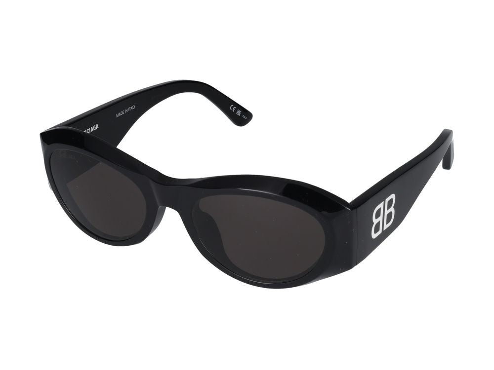 Balenciaga Black Iconic Logo Detail Oversized Acetate Sunglasses