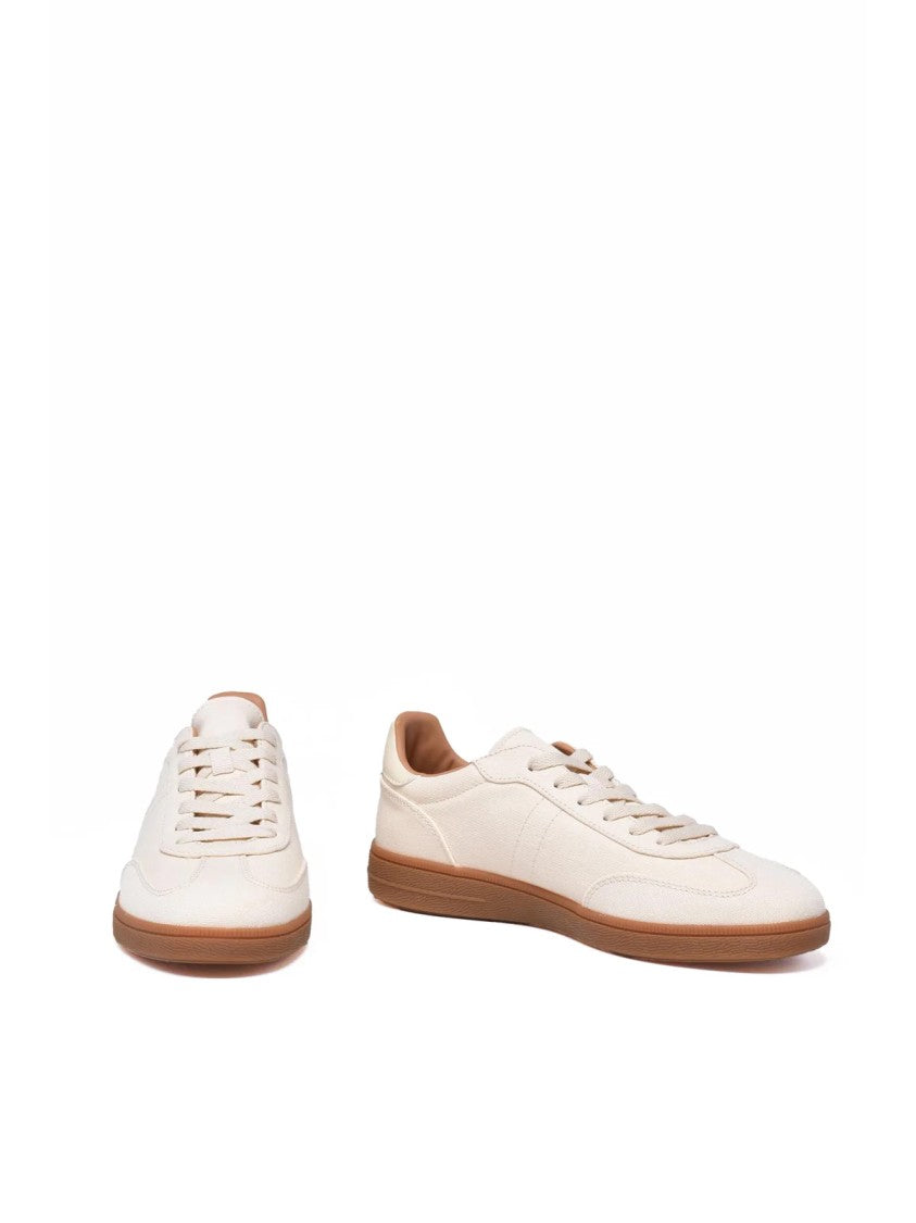Mm By Max Mara White Minimalist Canvas Sneakers