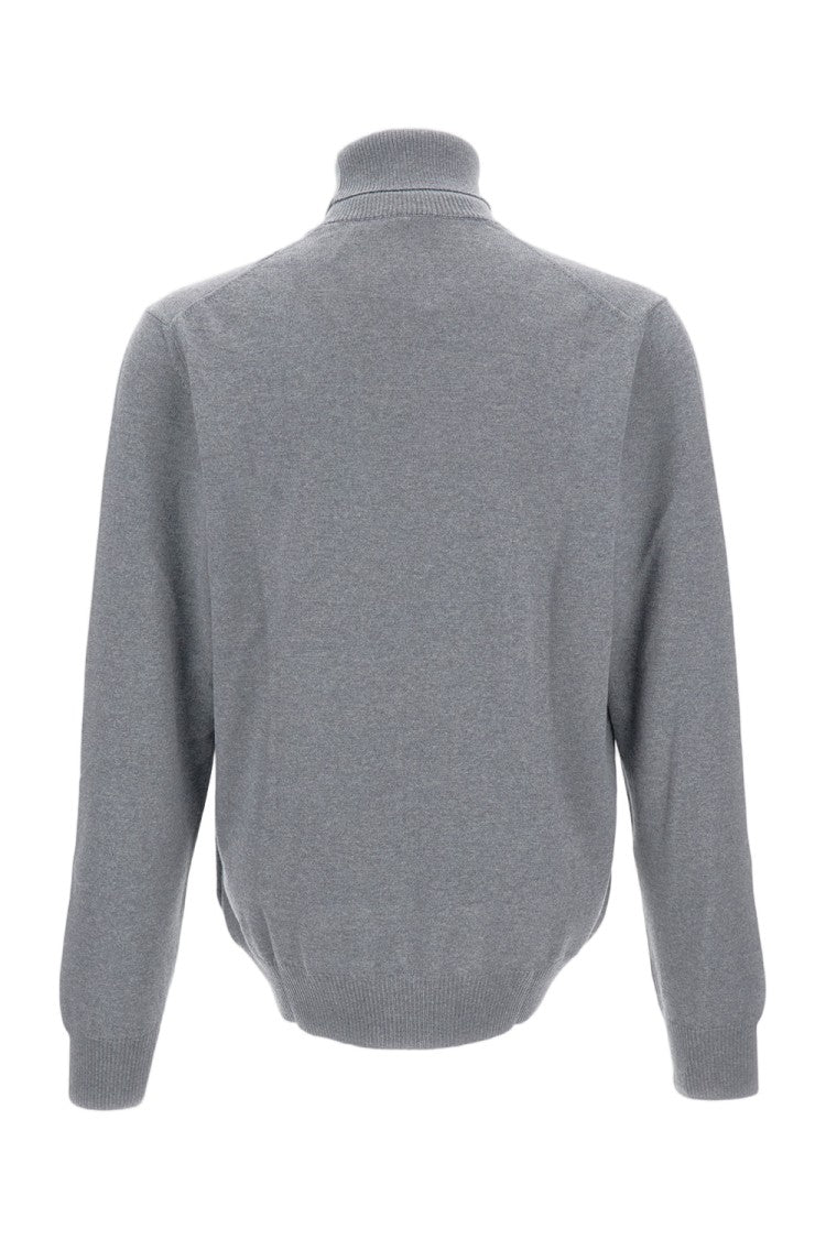 Fay Regular-Fit Turtleneck Sweater With Ribbed Details