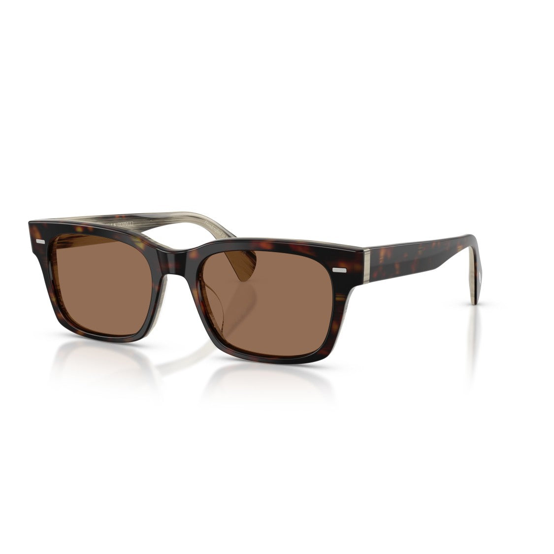 Oliver Peoples 0Ov5332su Rectangular Tortoiseshell Sunglasses With Translucent Inner Arms