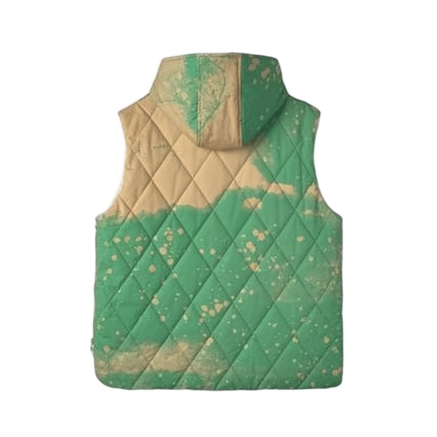 Oamc Sleeveless Quilted Vest With Unique Diamond Pattern
