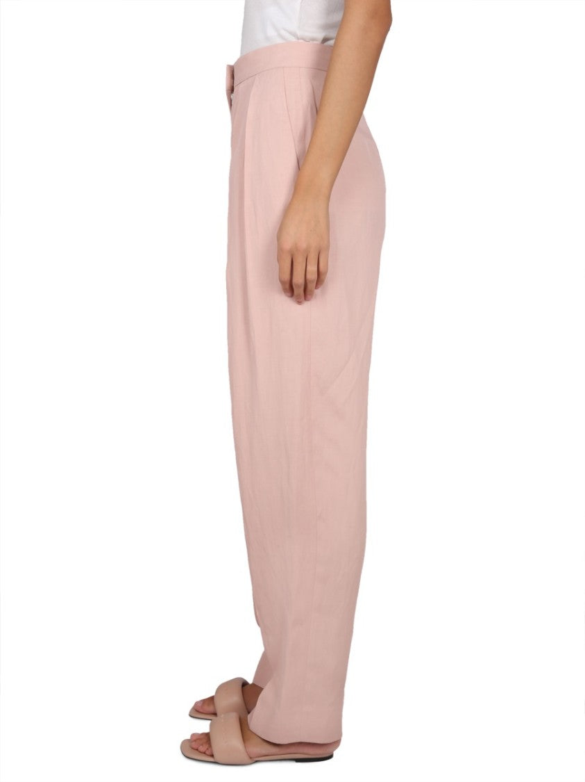 Stella Mccartney Pleated High-Waisted Soft Pants With Hook