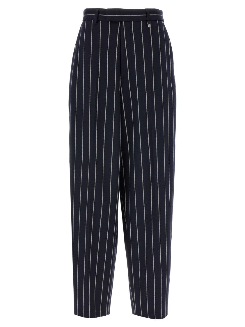Giuseppe Di Morabito Classic Striped Viscose Blend Trousers