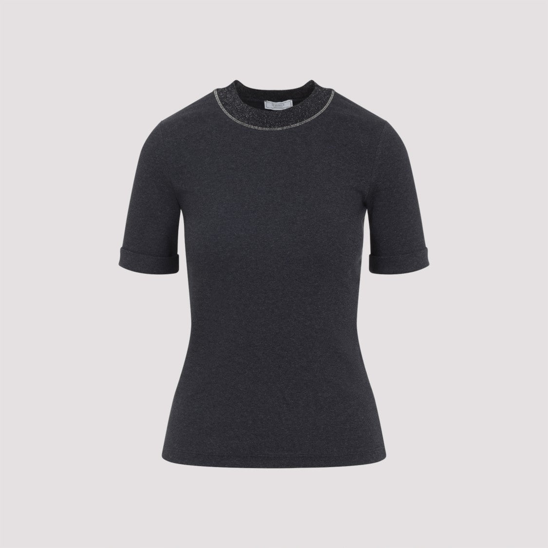 Peserico Grey Cotton T-Shirt