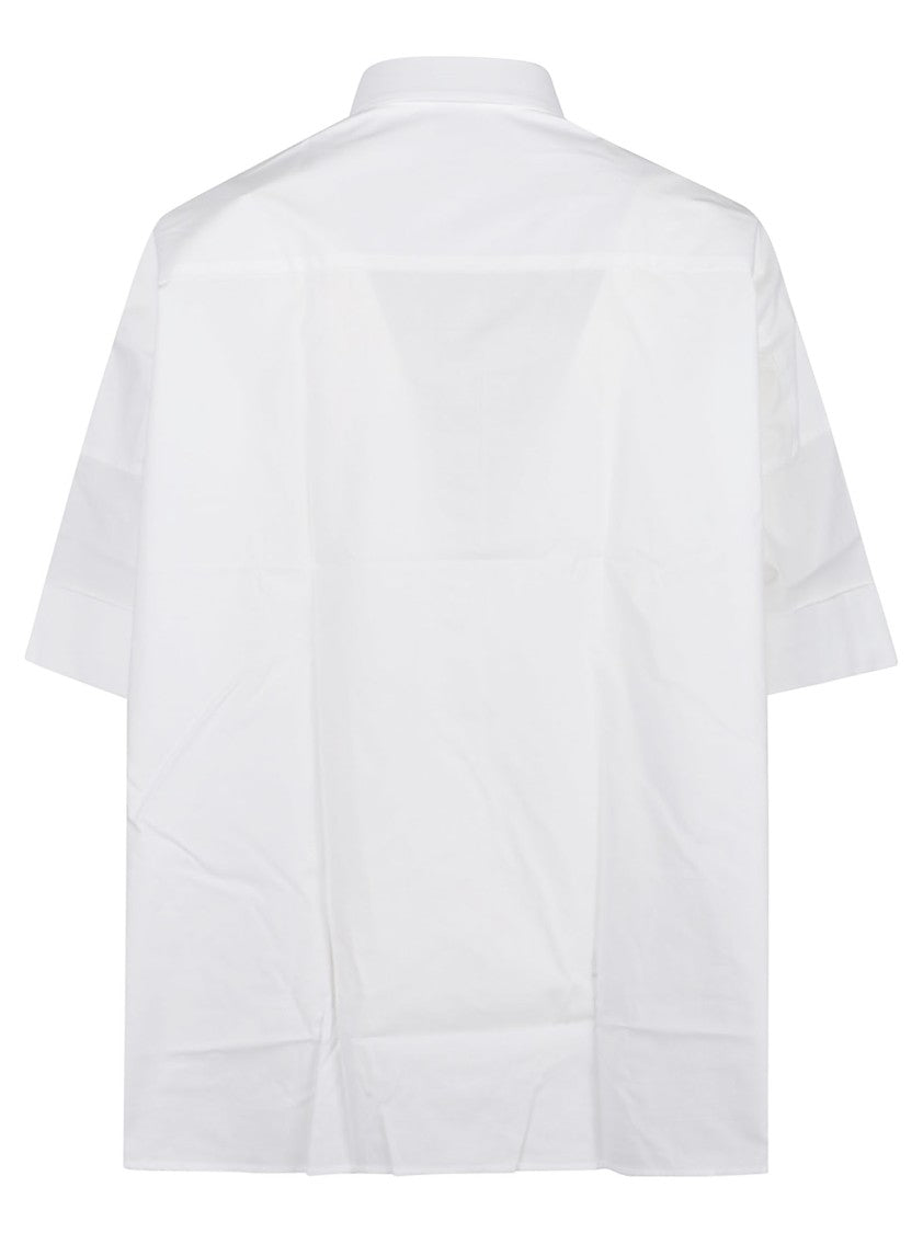 Fay 3/4 Sleeve Cotton Blend Concealed Shirt