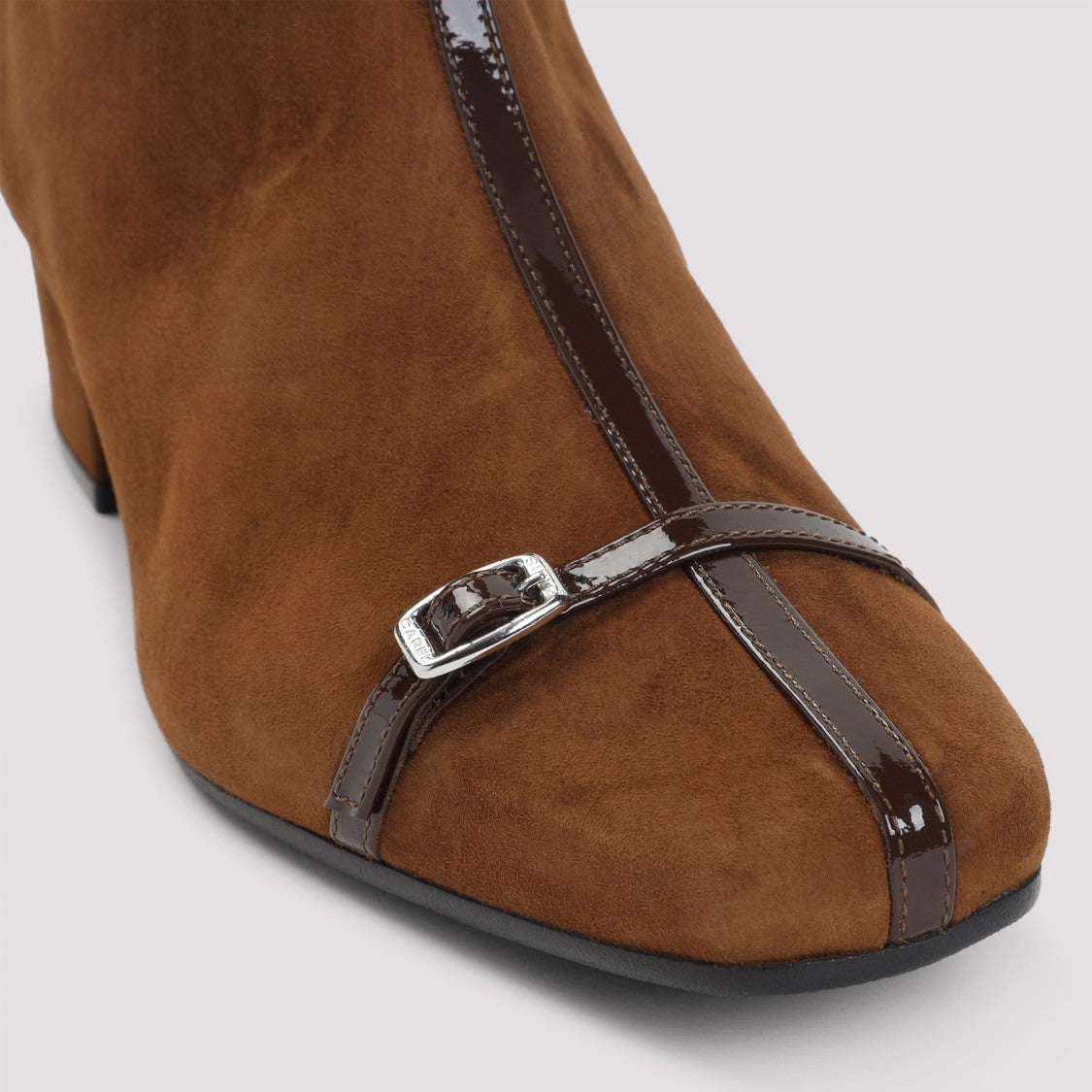 Carel Paris Brown Suede Leather Start Booties