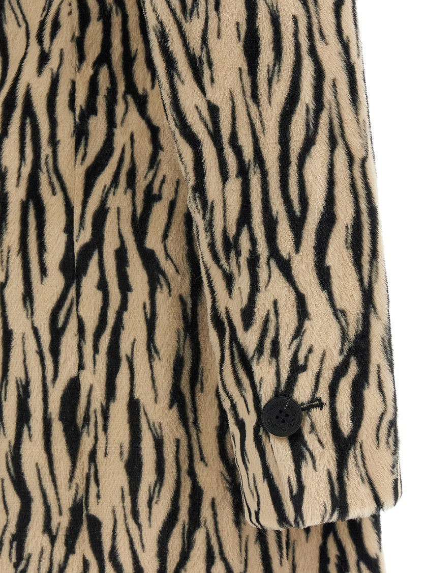 Rotate Birger Christensen 'Printed Faux Fur' Coat