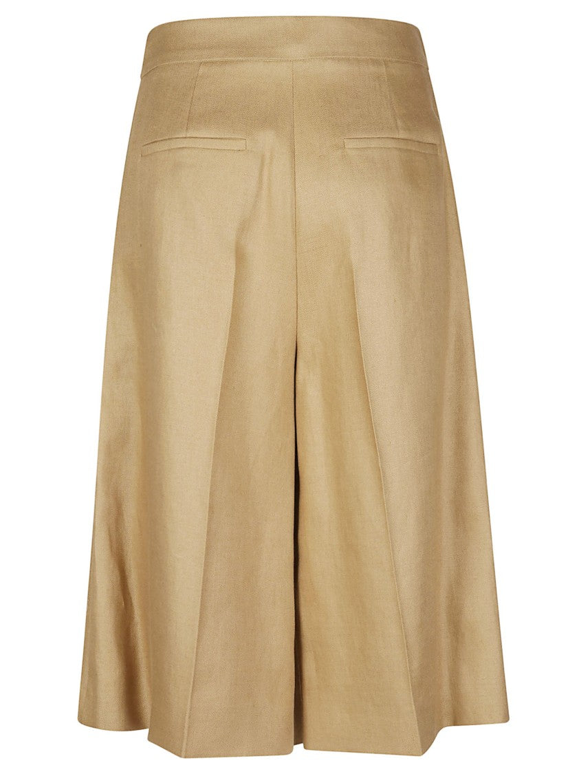 Max Mara Mxmkaki Bermuda High Waist Linen Shorts