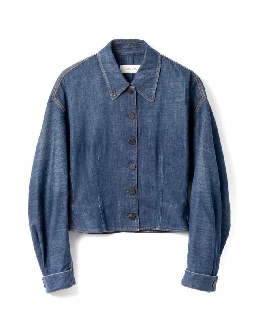 Lanvin Cropped Blue Jacket