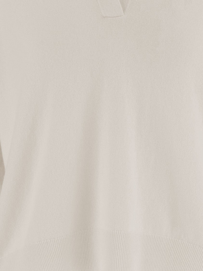 Arch4 V-Neck Cashmere Sweater With Polo Collar