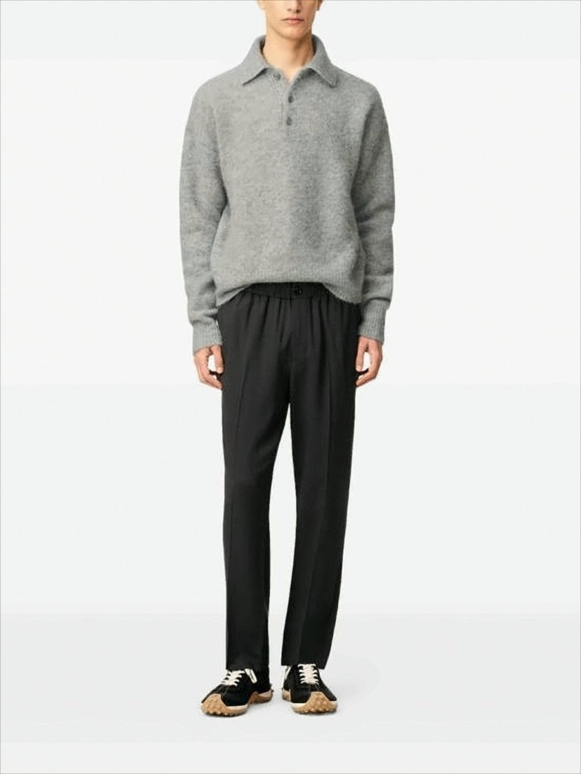Ami Tailored Straight-Leg Wool Suit Pants