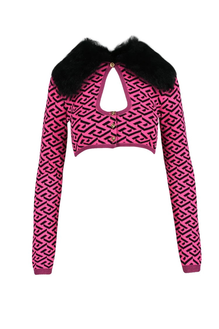 Versace Collection Bolero Viscose/Polyester - Fuchsia/Black