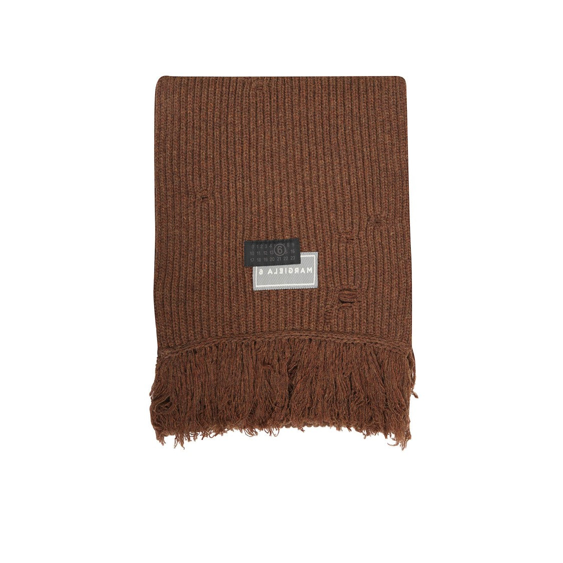 Mm6 By Maison Margiela Fringed Wool Scarf