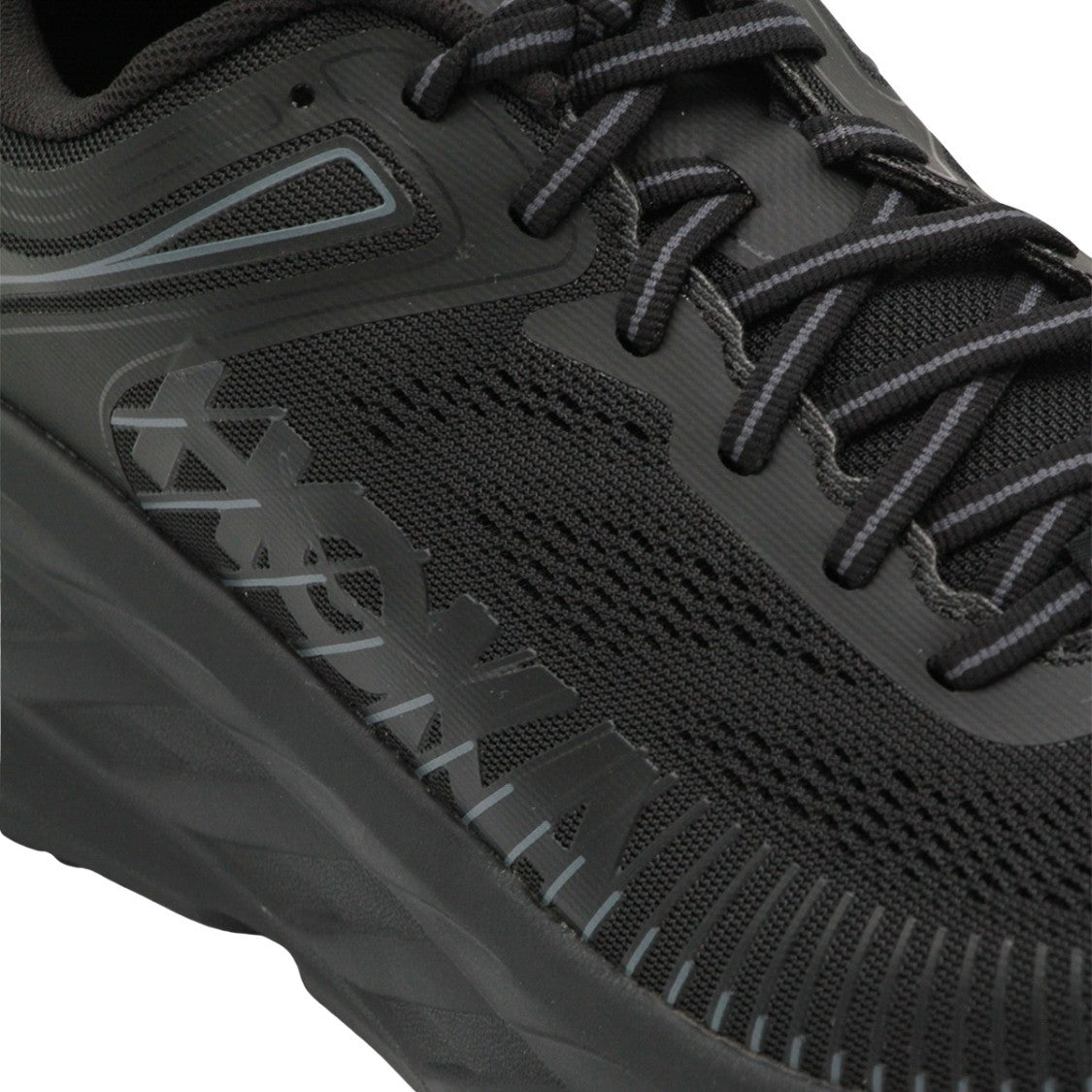 Hoka All-Black Sneakers With Cushioned Sole