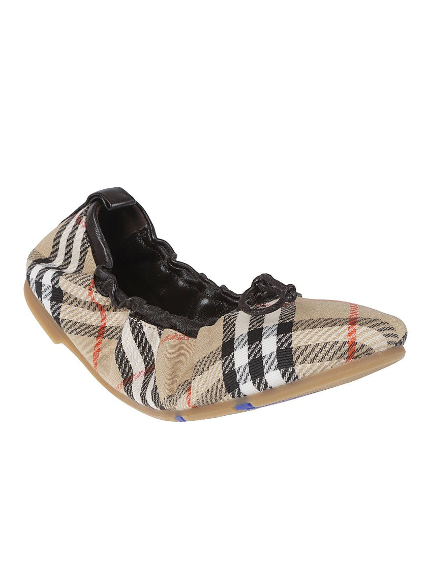Burberry Checkered Patterned Flat Shoes