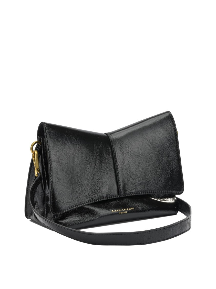 Gianni Chiarini Leather Clutch With Braided Handle