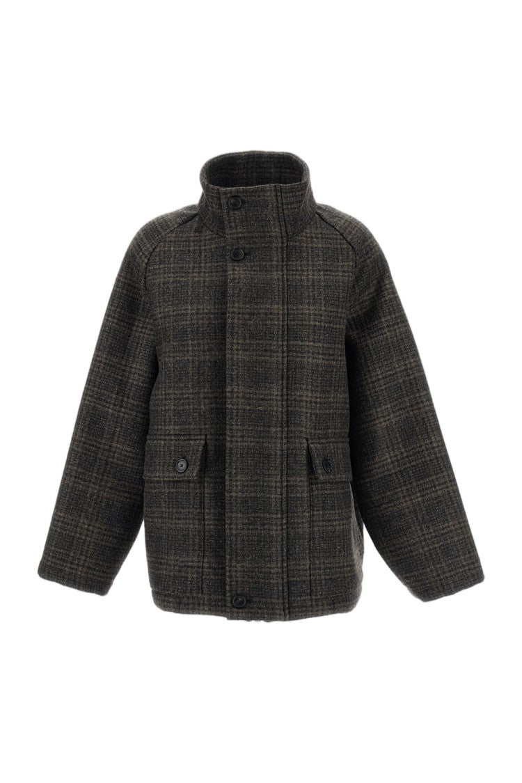 Barena Multicolor Plaid Wool-Blend Oversized Eolo Coat