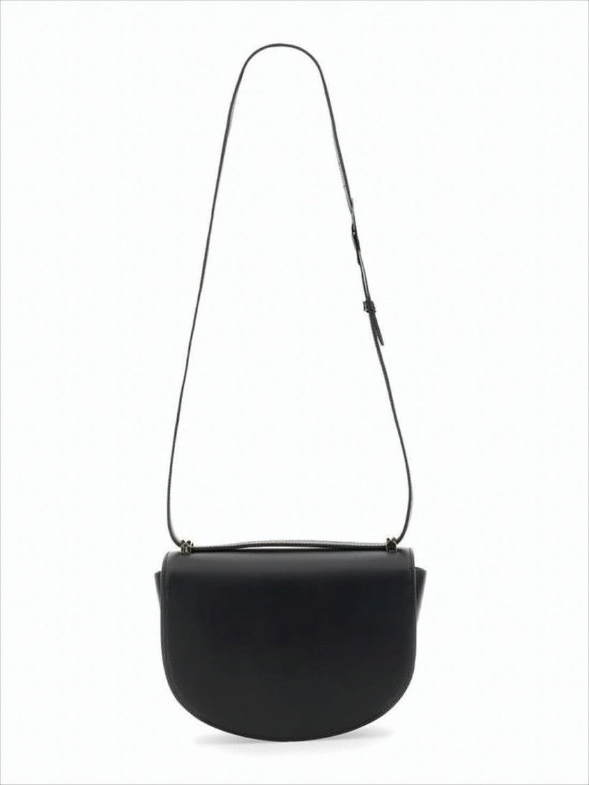 A.P.C. Smooth Leather Geneva Flap Shoulder Bag