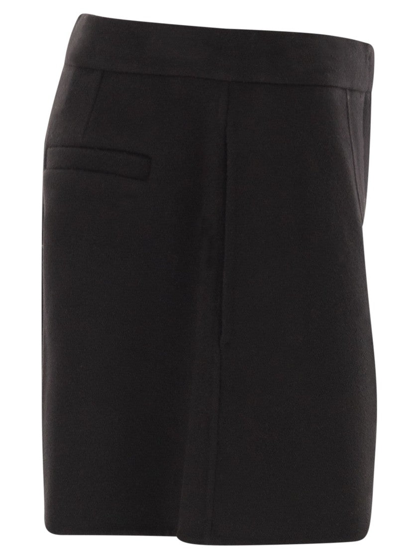 Sportmax Double Pleated Tailored Shorts In Luxurious Wool