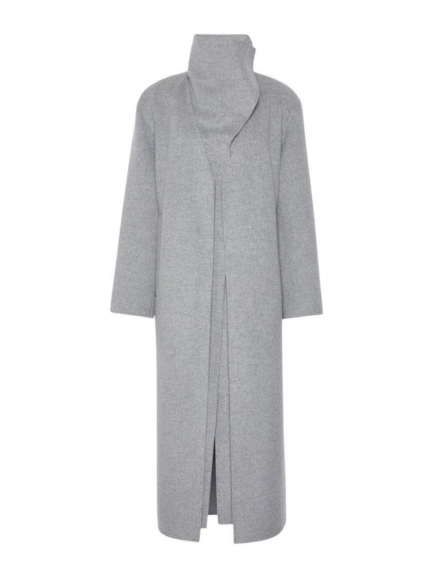 Sportmax Double-Breasted Virgin Wool Coat