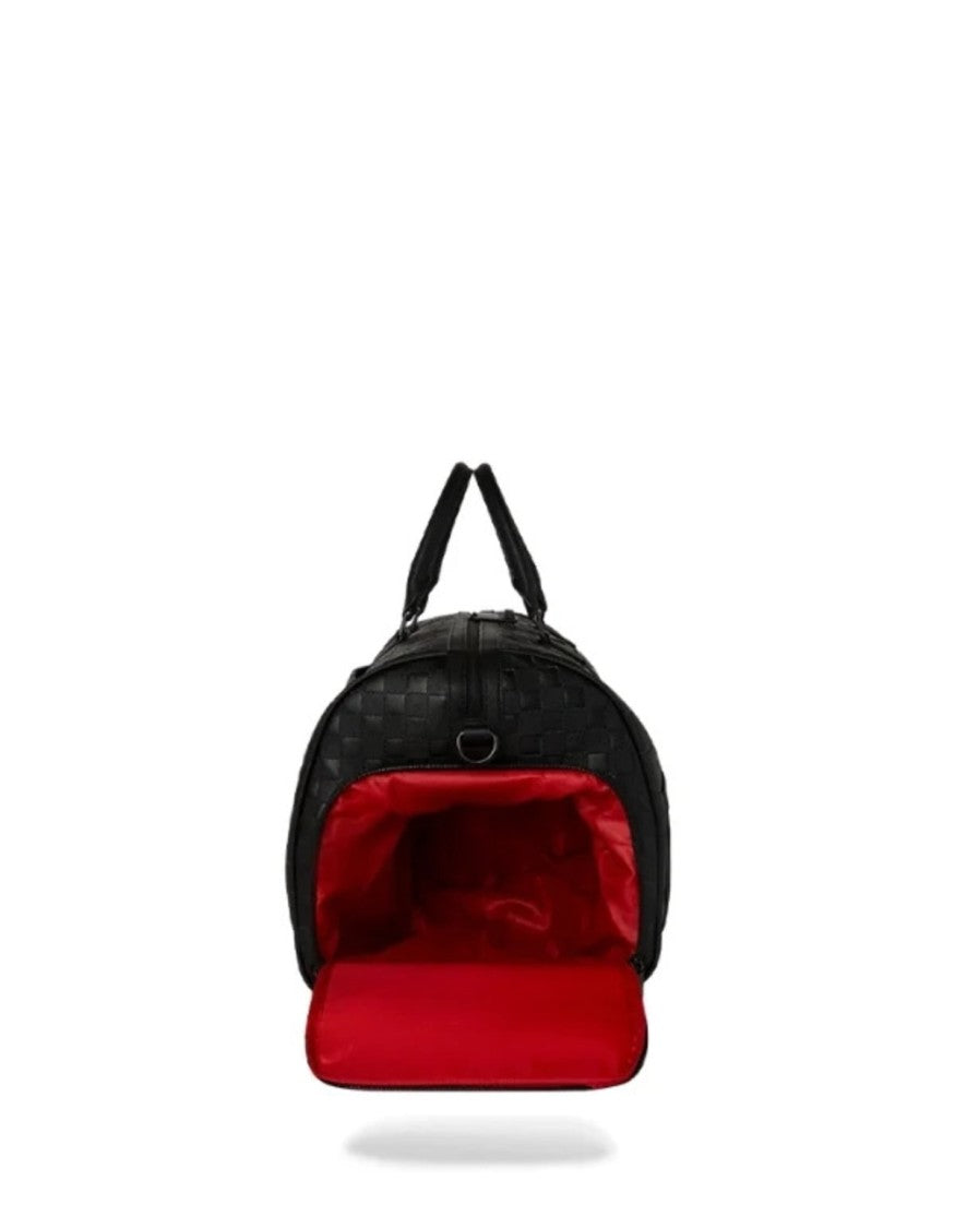 Sprayground Black Raised Check Duffle Bag