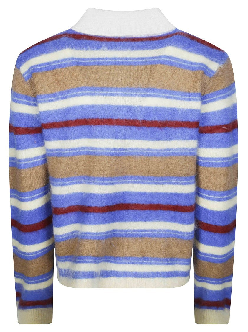 Guest In Residence Grizzly Cropped Striped Rugby Sweater