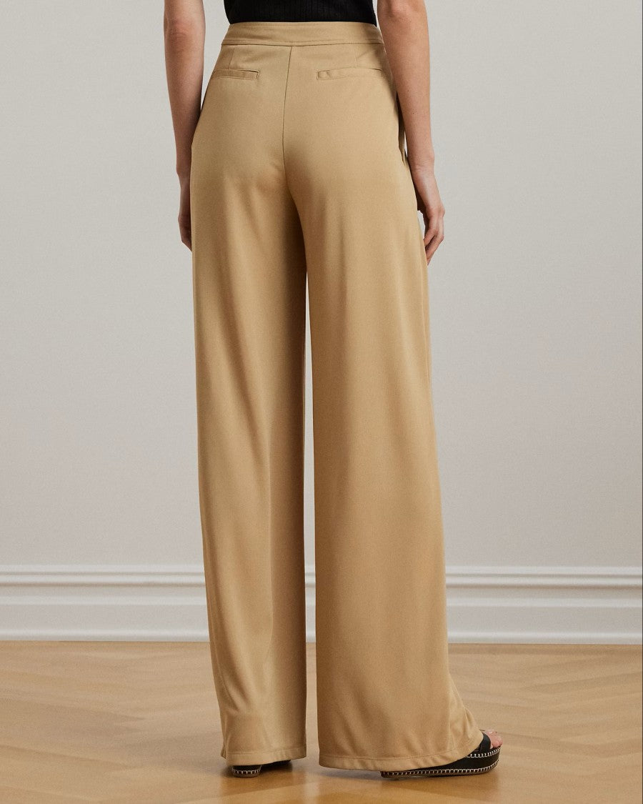 Lauren Ralph Lauren Chabrell Full-Length Pleated Matte Jersey Pants