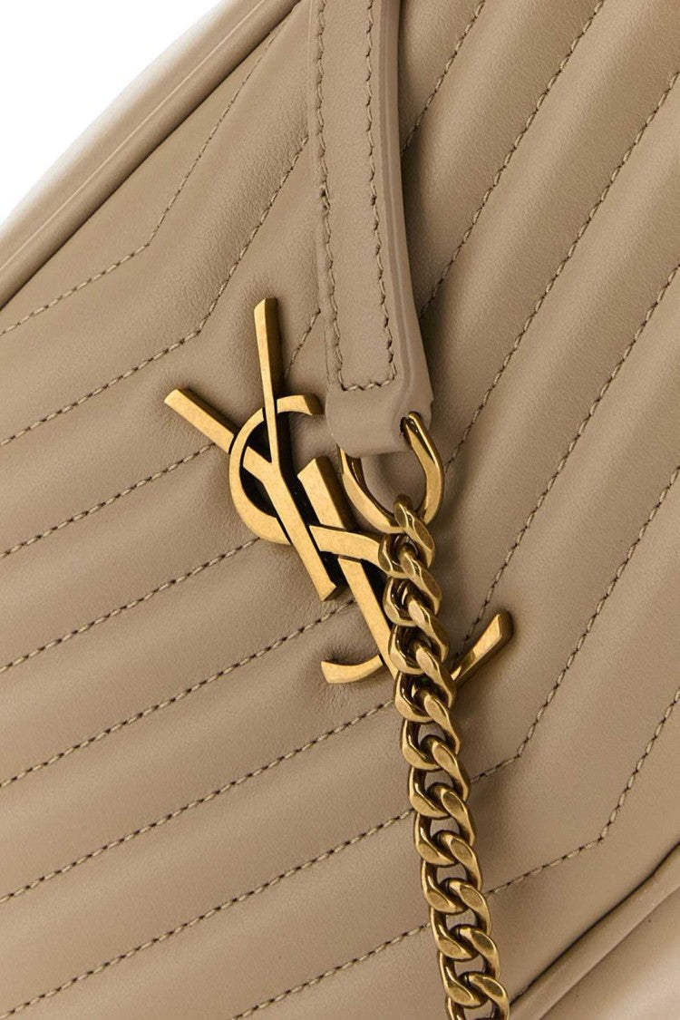 Saint Laurent Quilted Leather Crossbody Bag With Chain Strap