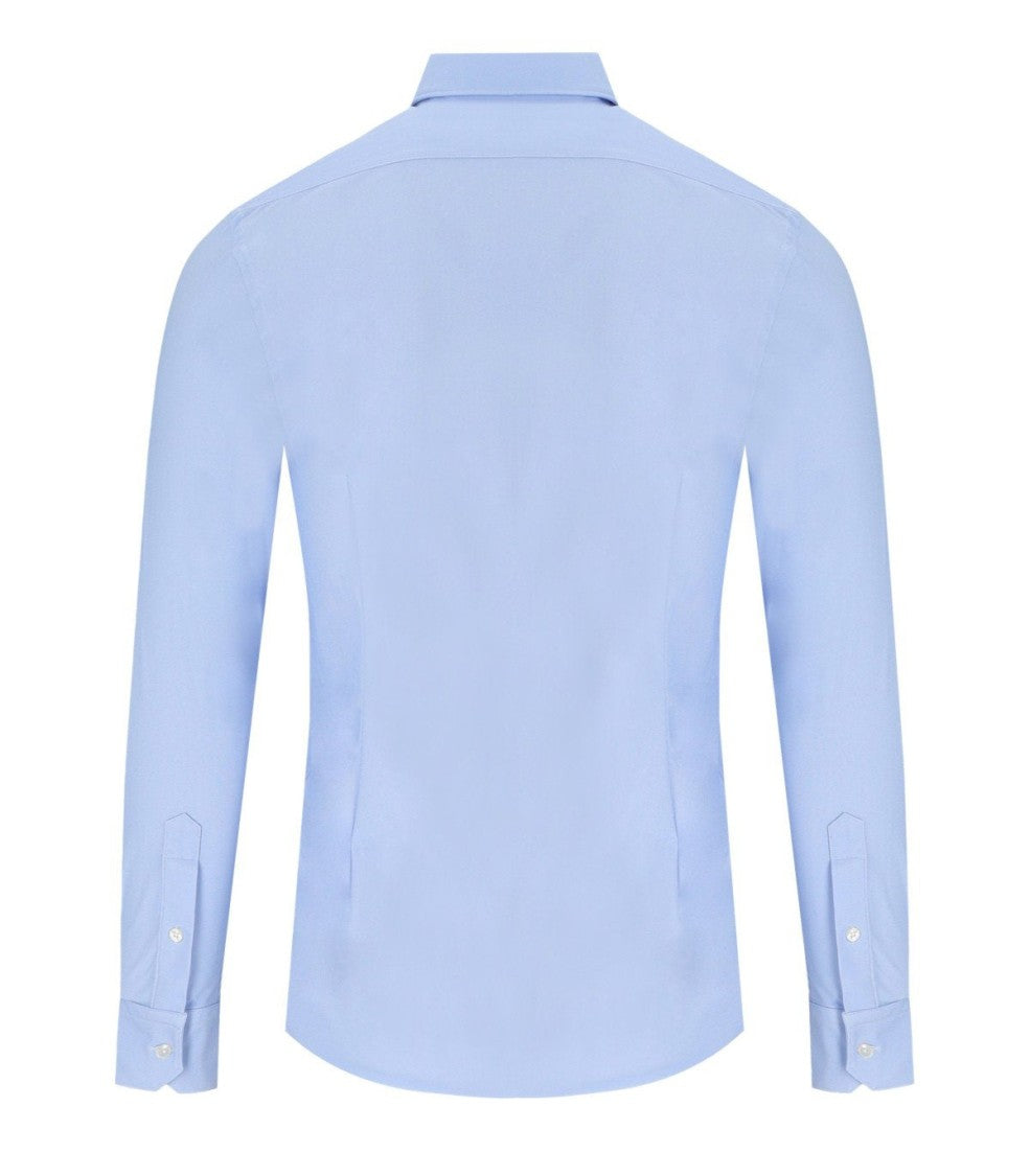 Archivium Light Blue Shirt With Micro-Pattern