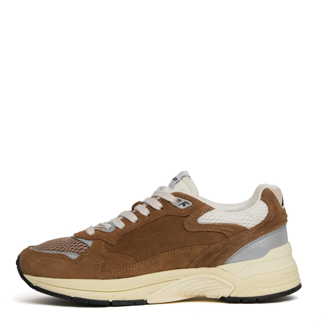 Autry Sneakers Hyperway In Mesh E Suede Cigar/Argento