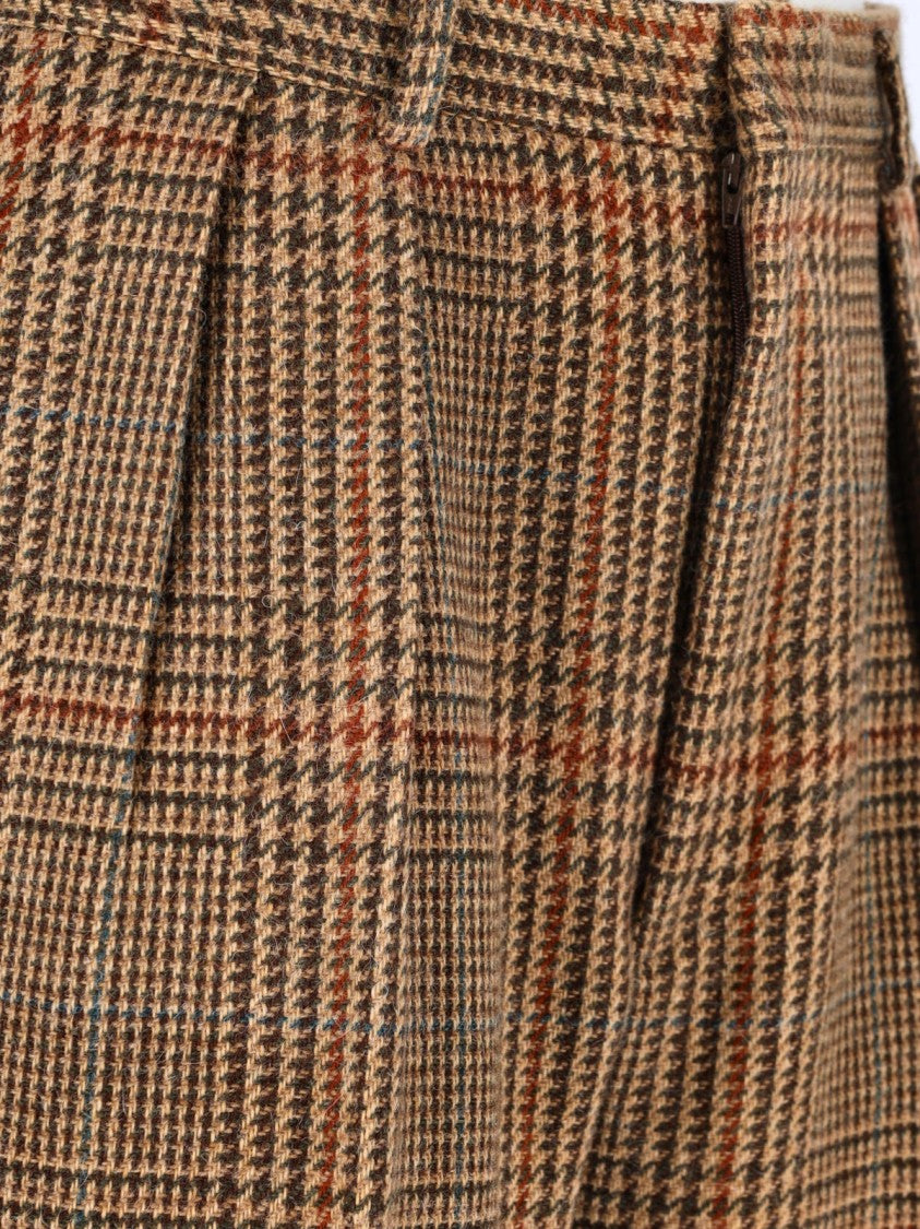 Polo Ralph Lauren Brown Prince Of Wales Wool Straight-Leg Pants
