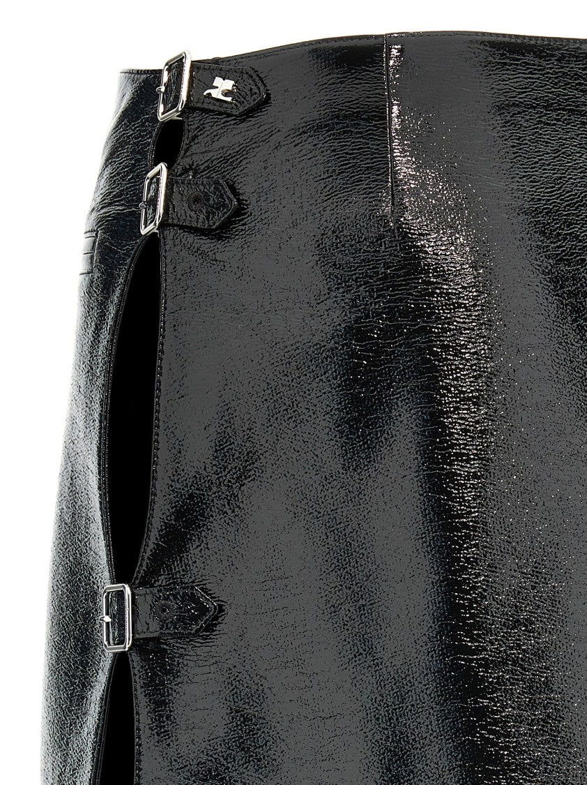 Courrèges Mini Multi Sangle Vinyl' Skirt