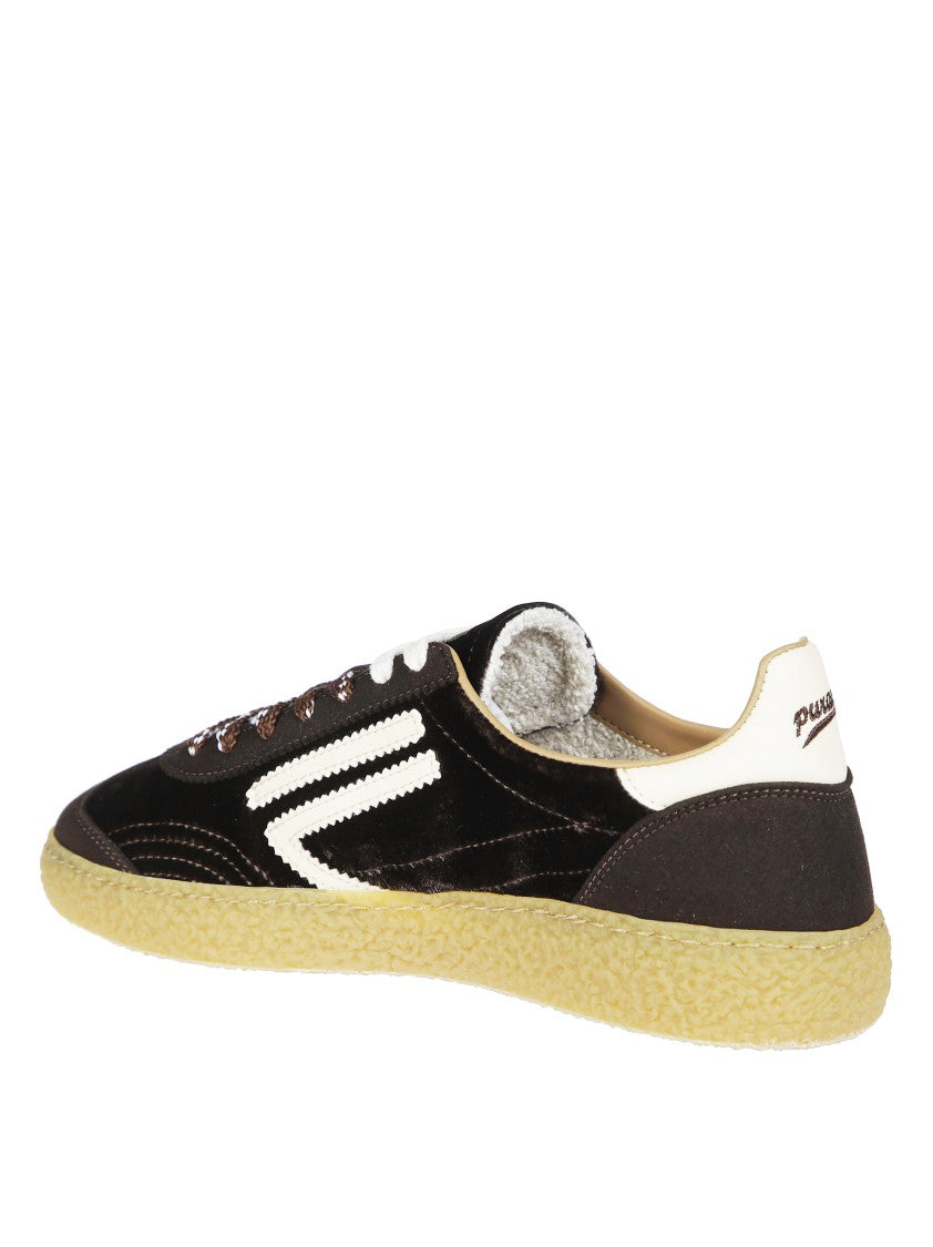 Puraai 6.01Xs Velvet Low-Top Sneakers