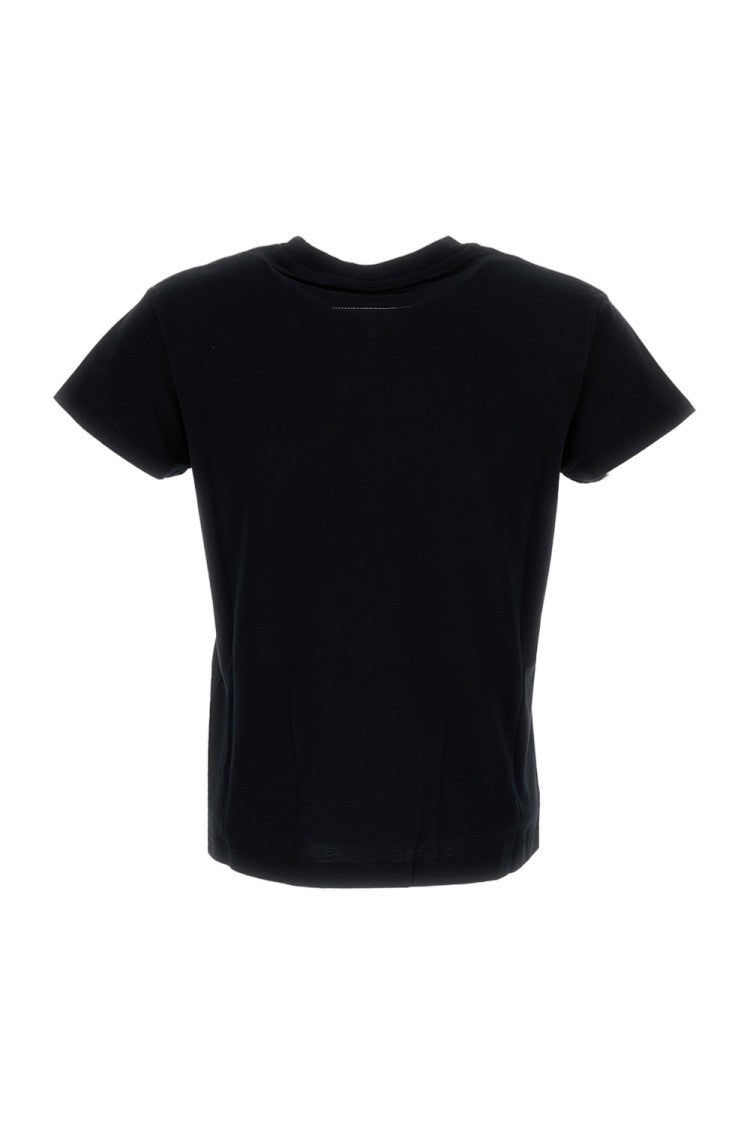 Mm6 By Maison Margiela Crewneck T-Shirt With Rectangular Applique And Design