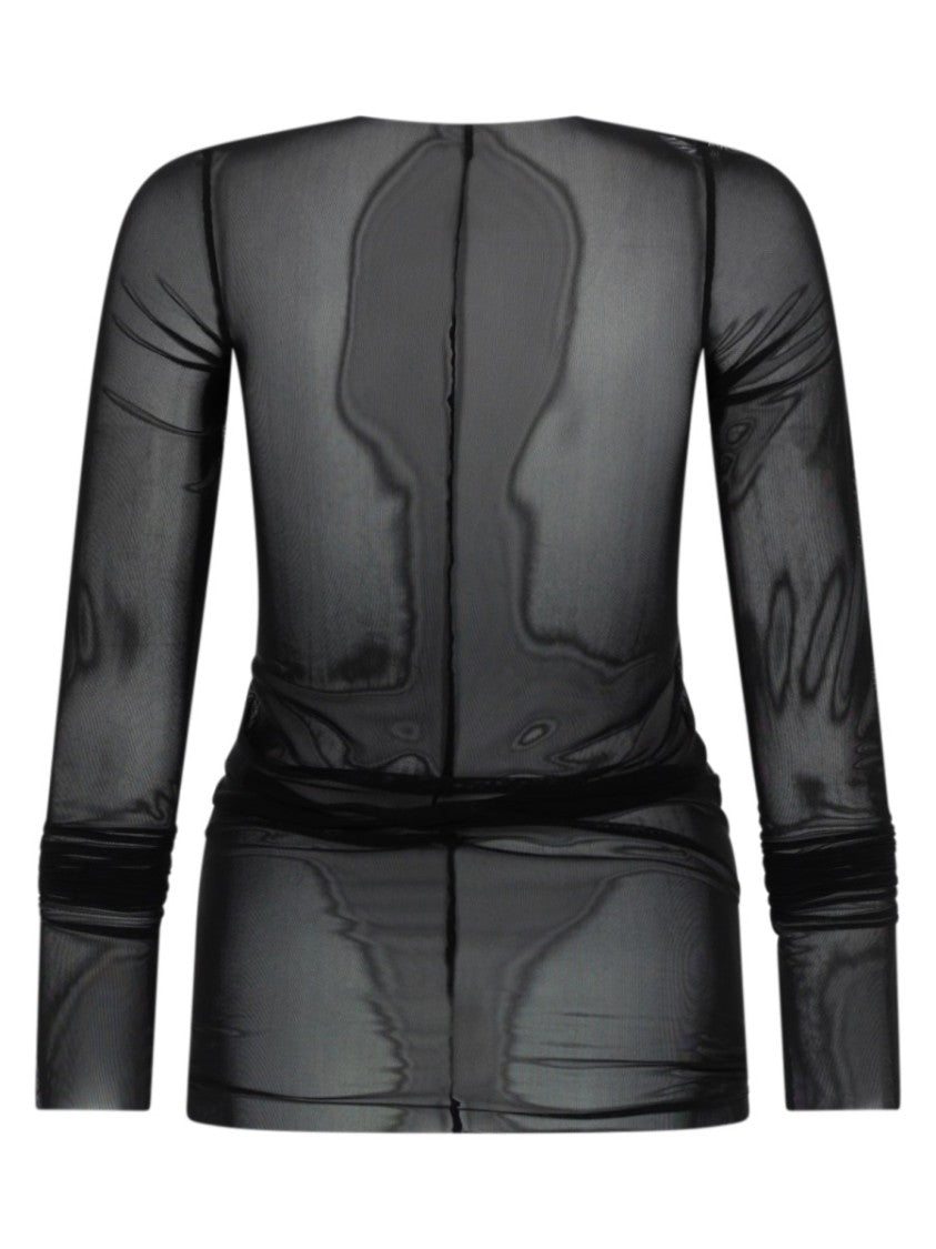 Rick Owens X Lilies Basic Ls T Sheer Translucent T-Shirt