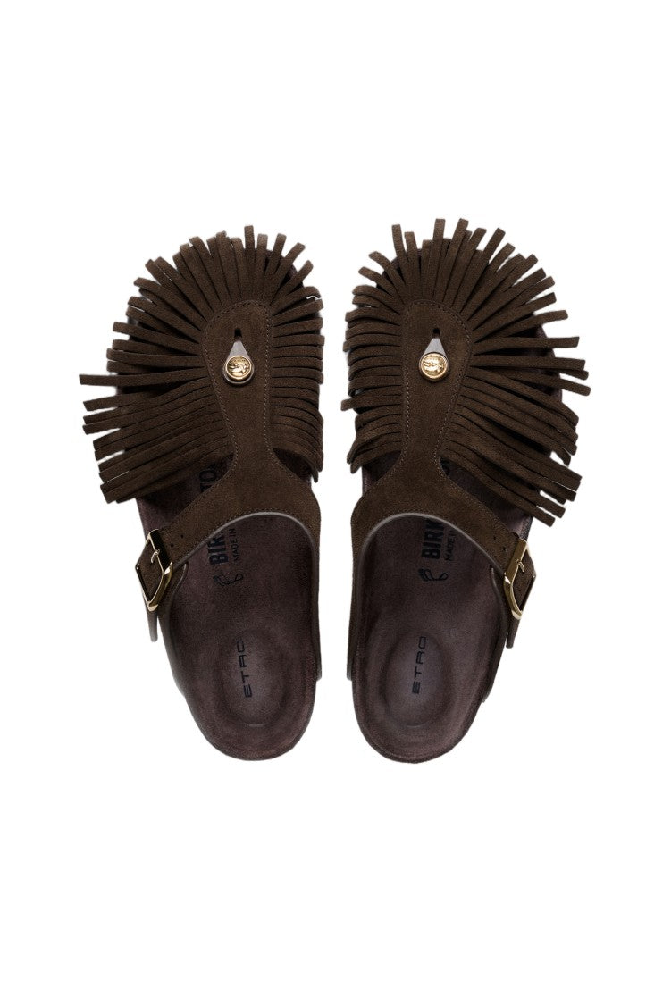 Birkenstock Gizeh Fringe Suede Sandals