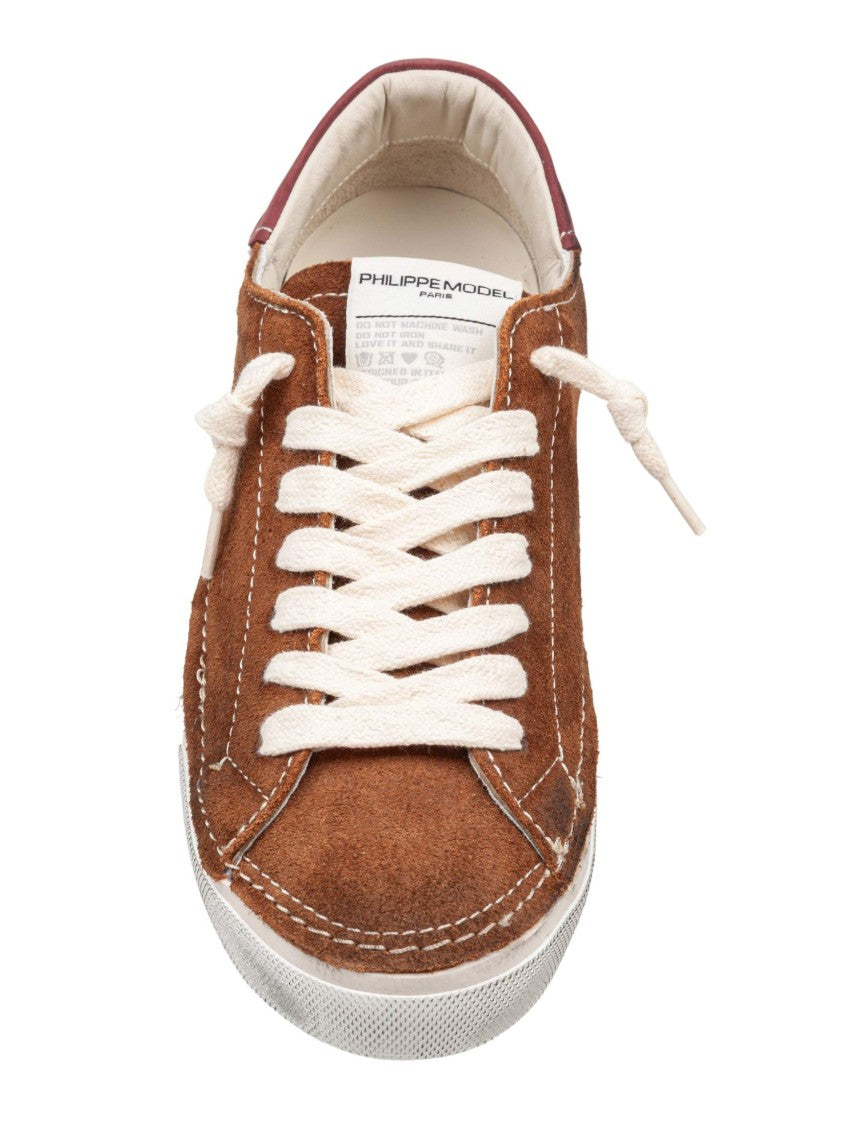 Philippe Model Prsx Suede Sneakers In Cognac