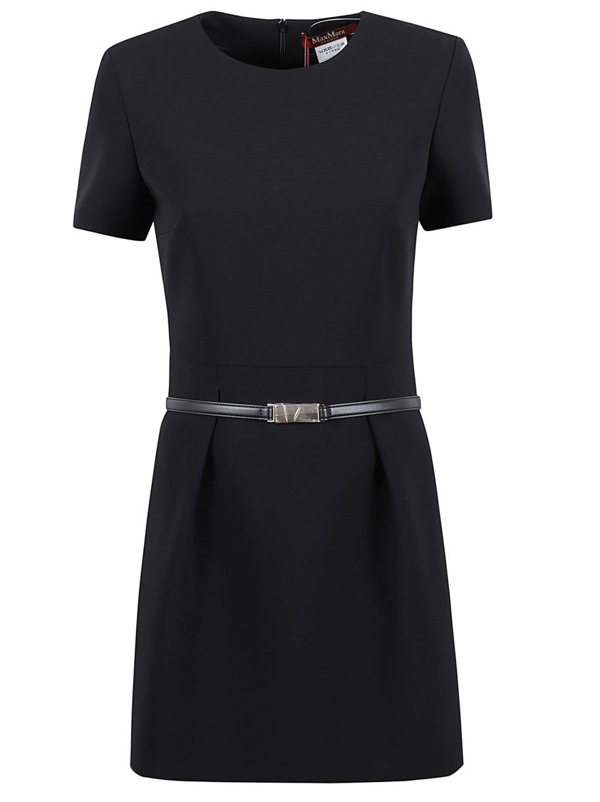 Max Mara Fitted Mini Dress With Belted Waist